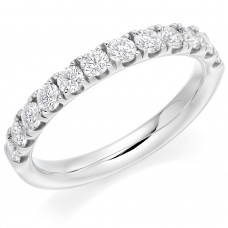 Platinum 12 Diamond Castle Set Eternity ring
