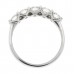 Platinum Five-stone Diamond V-claw Eternity ring