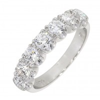 Platinum Seven Stone Diamond Loopy Eternity ring