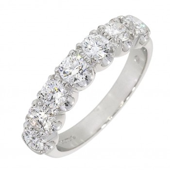 Platinum Seven Stone Diamond Loopy Eternity ring