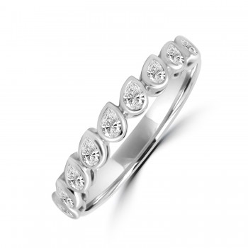 Platinum Nine Pear Diamond Eternity ring
