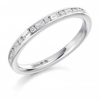 Platinum Baguette & Brilliant cut Diamond Wedding Ring