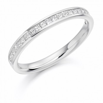 Platinum Princess cut .33ct Diamond Wedding/Eternity Ring
