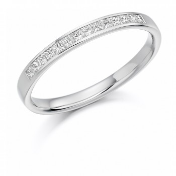 Platinum Princess cut .20ct Diamond Wedding/Eternity Ring