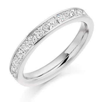 Platinum Princess cut Diamond Wedding Ring