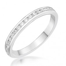 Platinum .21ct Diamond Channel set Wedding / Eternity Ring
