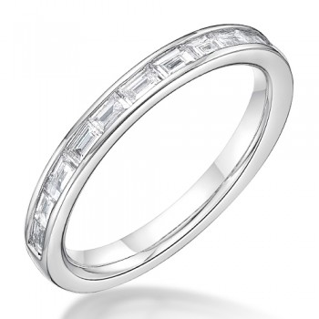 Platinum Baguette cut .31ct Diamond Eternity / Wedding Ring