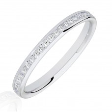 Platinum .25ct Princess cut Diamond Channel Wedding Ring