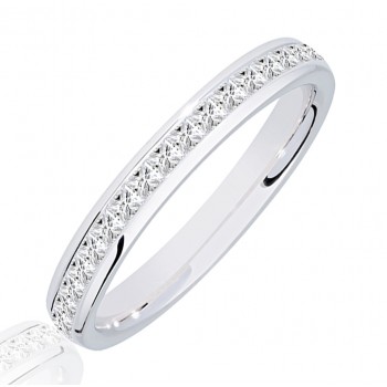 Platinum .50ct Princess cut Diamond Wedding Ring