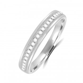 Platinum Diamond Millegrain set Eternity ring
