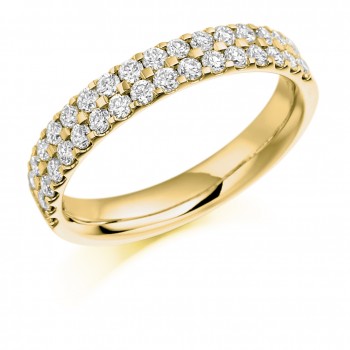18ct Gold Double Row Diamond Eternity Ring