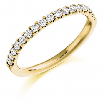 18ct Gold Diamond micro claw Eternity Ring