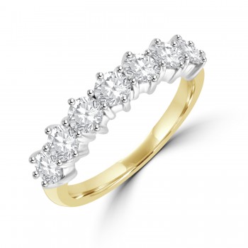 18ct Gold 7-stone Diamond Eternity Ring