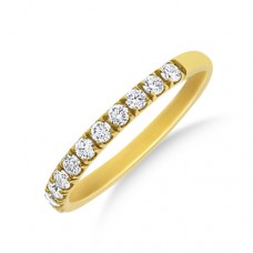 18ct Gold Castle set Diamond Wedding Eternity Ring