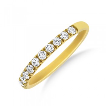 18ct Gold Castle set Diamond Wedding Eternity Ring