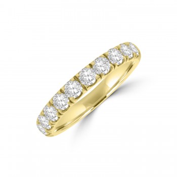 18ct Gold 1.10ct Diamond French Pave Eternity Ring