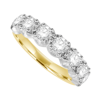 18ct Gold 7-stone .82ct Diamond Loopy Eternity Ring
