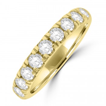18ct Gold Castle set Diamond Eternity ring