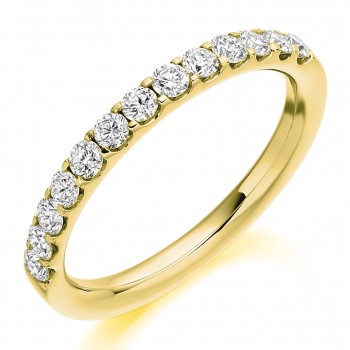 18ct Yellow Gold Castle set .50ct Diamond Eternity ring