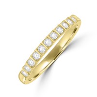 18ct Gold Diamond Bar set Eternity ring