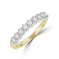 18ct Gold Diamond 6-claw Eternity ring