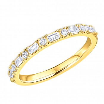 18ct Gold Baguette and Brilliant Diamond Eternity ring