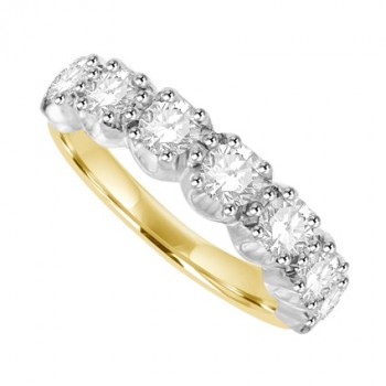 18ct Gold 7-stone Diamond Loopy Eternity ring