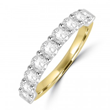 18ct Gold Platinum Cog Style 1.50ct Diamond Eternity ring