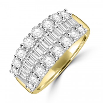 18ct Gold Platinum 1.82ct Diamond Baguette Eternity ring