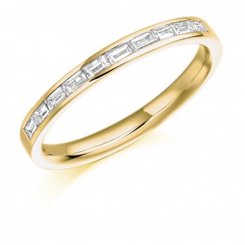 18ct Gold Baguette cut Diamond Wedding Ring