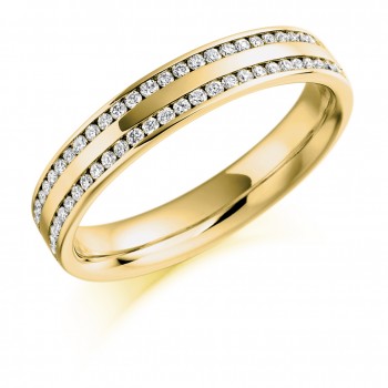 18ct Gold Double-row Diamond Eternity Ring