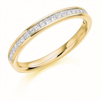 18ct Gold Princess cut Diamond Wedding Ring