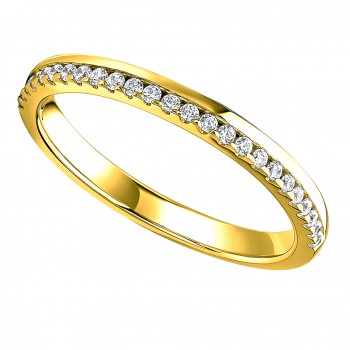 18ct Gold Diamond Offset Claw Wedding Eternity ring
