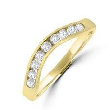 18ct Gold Diamond Shaped Eternity/Wedding Ring