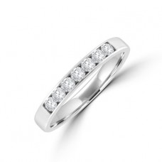18ct White Gold 7-stone Diamond Channel set Eternity Ring