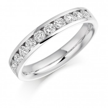 18ct White Gold 11-stone Diamond Wedding Ring