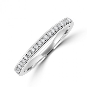 18ct White Gold Micro claw set Diamond Wedding ring