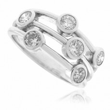 18ct White Gold Diamond Scatterset Eternity Ring