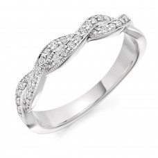 18ct White Gold Double Row Twist Eternity ring