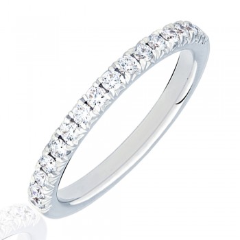 18ct White Gold Diamond French Pave Eternity Ring
