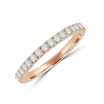 18ct Rose Gold Castle set Diamond Eternity Ring