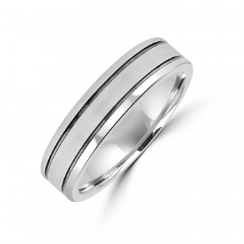 Tungsten Lined Wedding Band ring