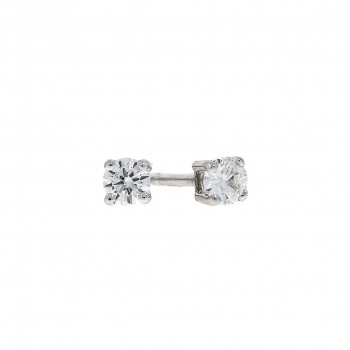18ct White Gold Solitaire Diamond stud earrings