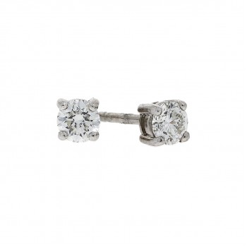 18ct White Gold Solitaire .50ct Diamond stud earrings