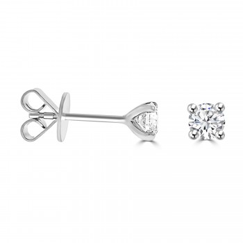 Platinum Solitaire DSi2 Diamond stud earrings