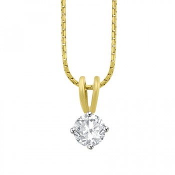 18ct Gold Solitaire .50ct Diamond Pendant