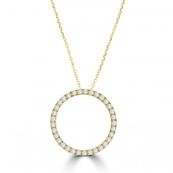 18ct Gold Diamond Circle of Life pendant chain
