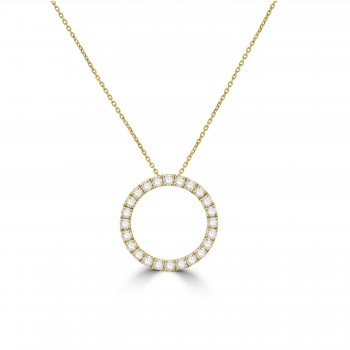 18ct Gold Diamond Circle of Life Pendant chain