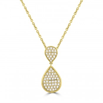 18ct Gold Hulchi Belluni Diamond Funghetti pendant chain