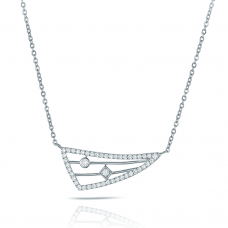 Hulchi Belluni 18ct White Gold Cheri Diamond pendant chain